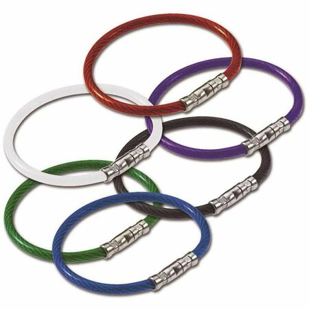 HAPPYHOLIDAYS Nylon Coated Twisty Key Ring, Assorted Color HA2994503